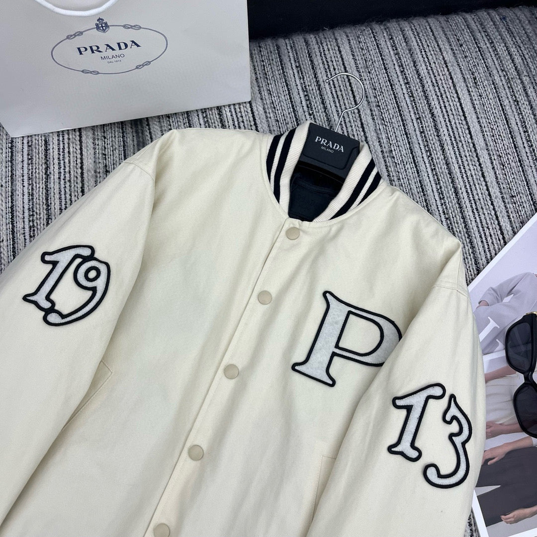 PD new 3D logo patch embroidered baseball jacket