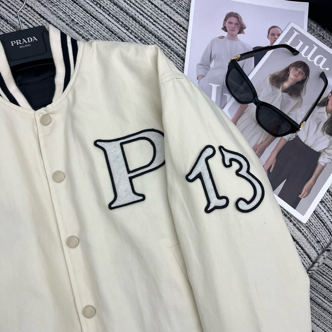 PD new 3D logo patch embroidered baseball jacket