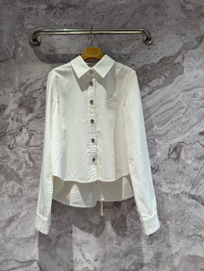 LW new style letter embroidered polo collar shirt