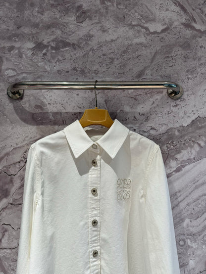 LW new style letter embroidered polo collar shirt