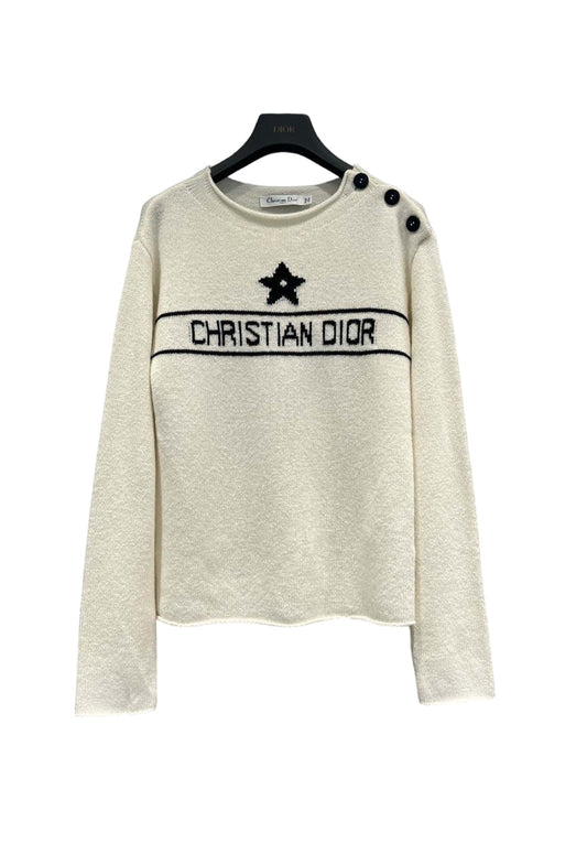 DD new letter button knitted sweater long sleeves