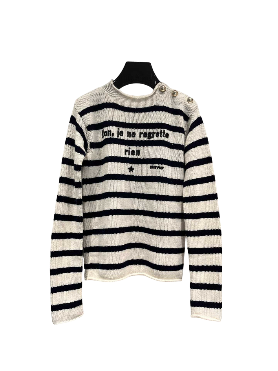 DD new letter embroidered striped sweater