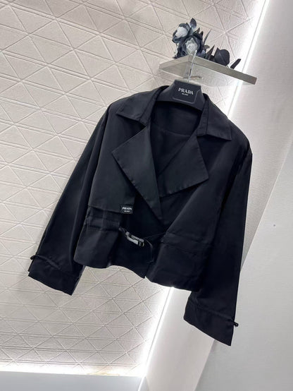 Prd new belt lapel coat