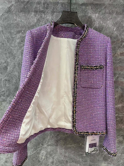 CC new sequined tweed jacket