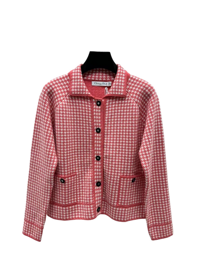 DD new checkered knitted jacket