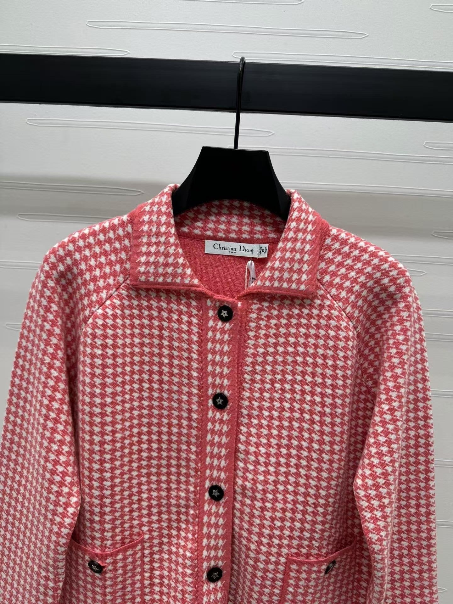 DD new checkered knitted jacket