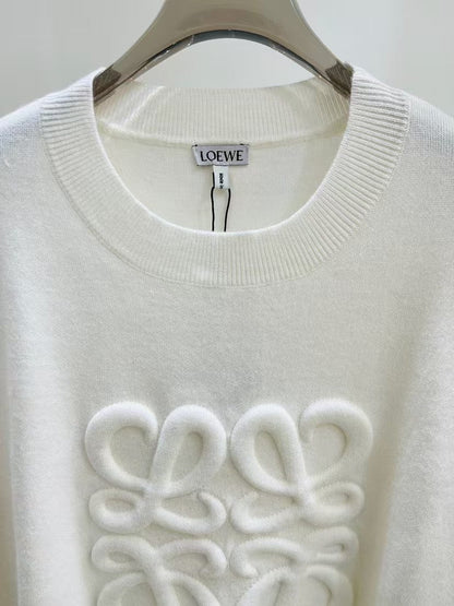 LW new three-dimensional letter knitted long sleeve