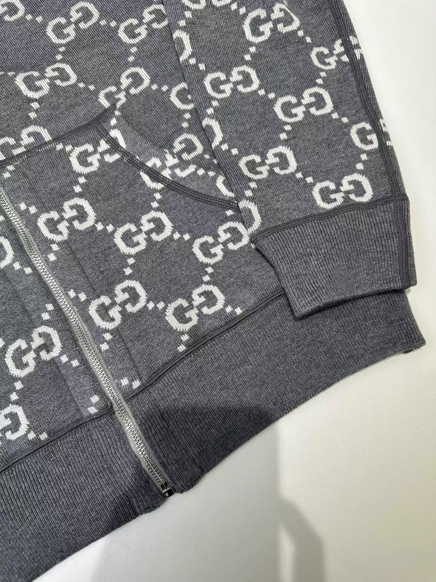 GG new monogram full print double-sided hooded jacket