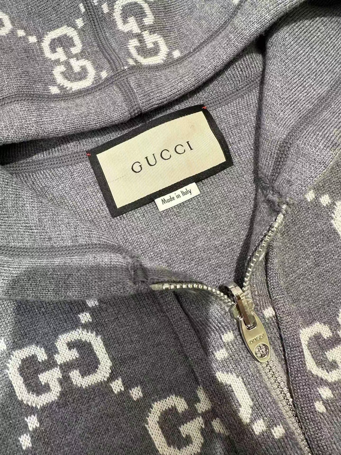 GG new monogram full print double-sided hooded jacket