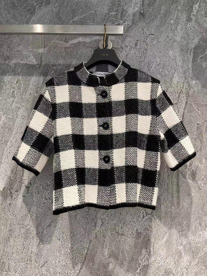 DD new contrast plaid jacket