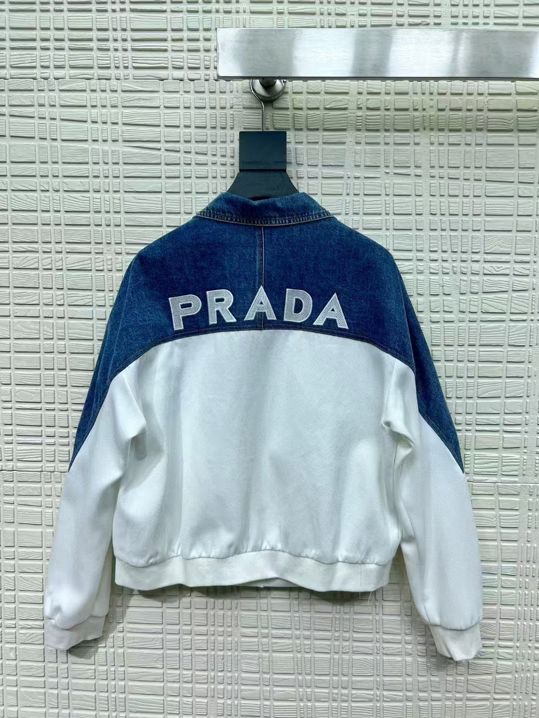 PD new color block denim jacket