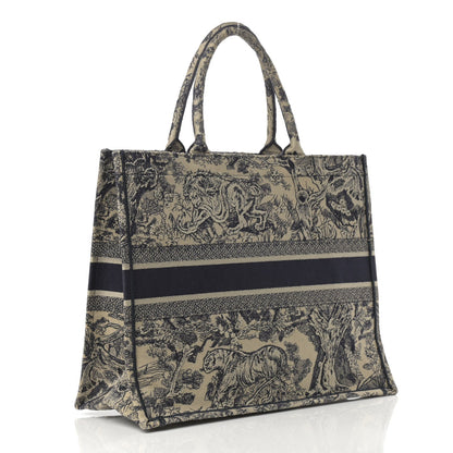 CD Large  Toile  Book Tote Blue（42×18×35cm）