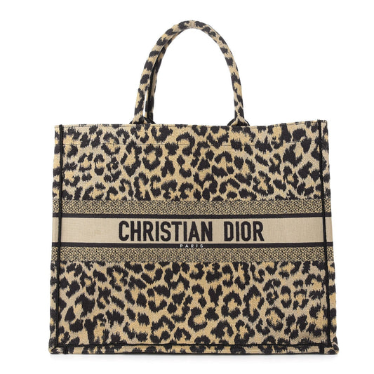 CD Canvas Mizza Large Leopard Book Tote Beige（42×35×18.5）