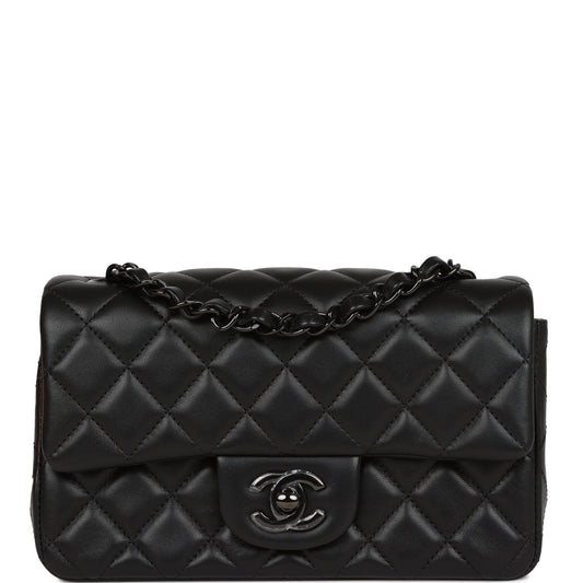 CC Mini Flap Bag SO Black  Black Hardware for MR (20×12.7×6.4cm)