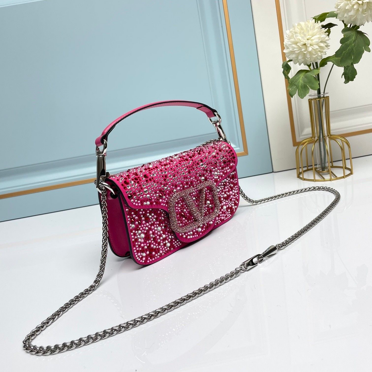 Ladies New High-looking Rhinestone Chain Bag