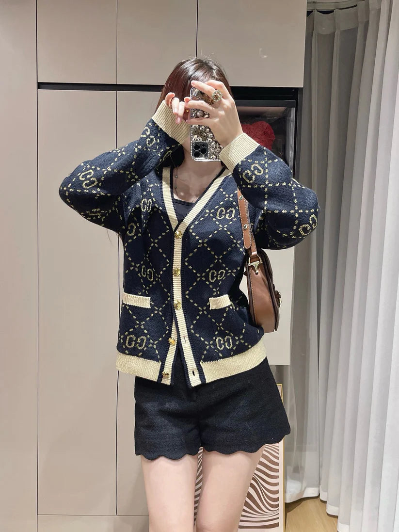 24FW NEW CC all over print cardigan