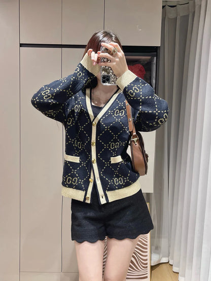 24FW NEW CC all over print cardigan