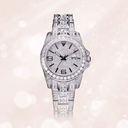 DAVENA Full diamond light luxury steel watch