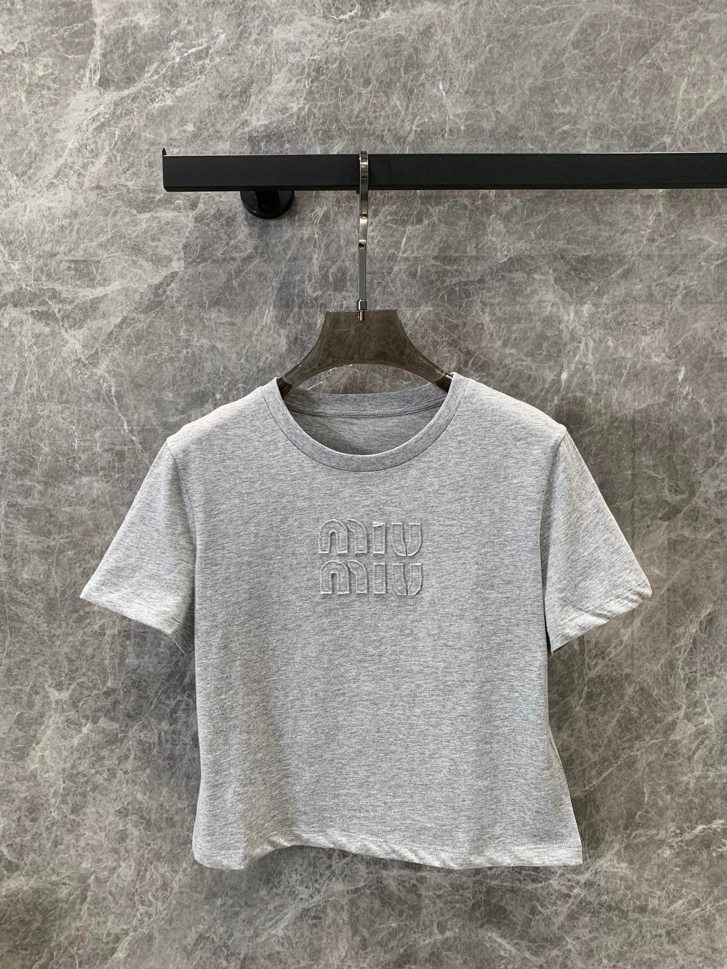 24FW NEW MM embroidered lettering T-shirt