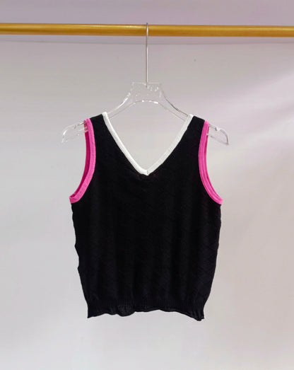 24FW NEW CC camisole V-neck knitted vest