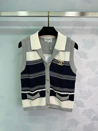 24FW NEW CC  logo knitted vest