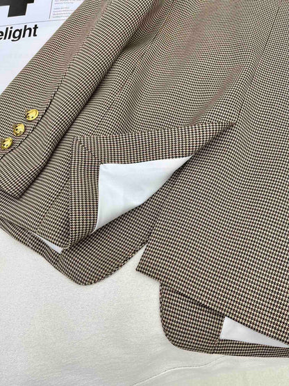 24FW NEW MM houndstooth long suit jacket