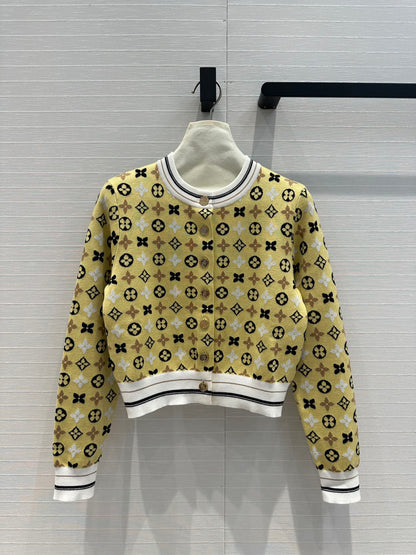 24FW NEW L yellow knitted cardigan