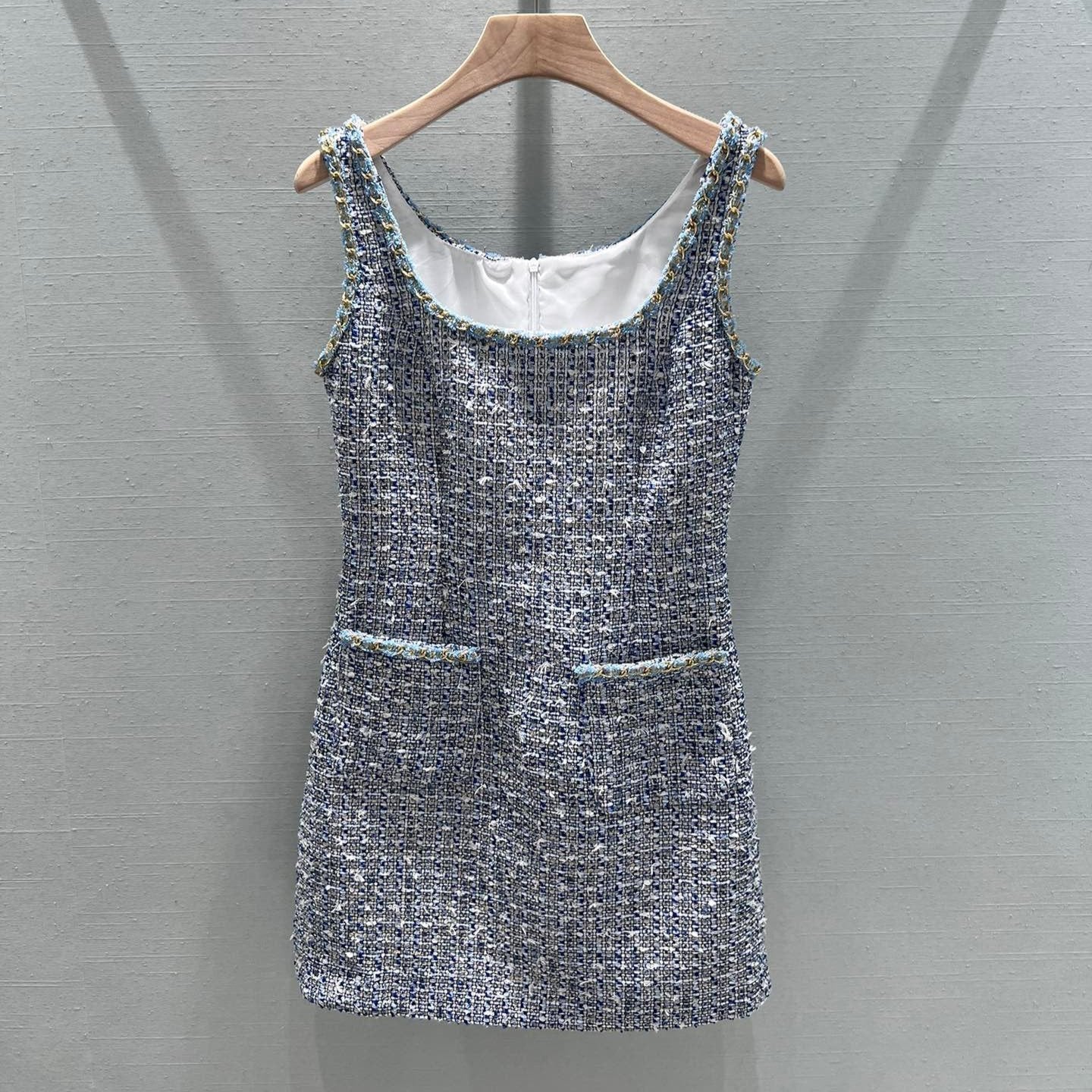 24FW NEW CC chain denim vest dress