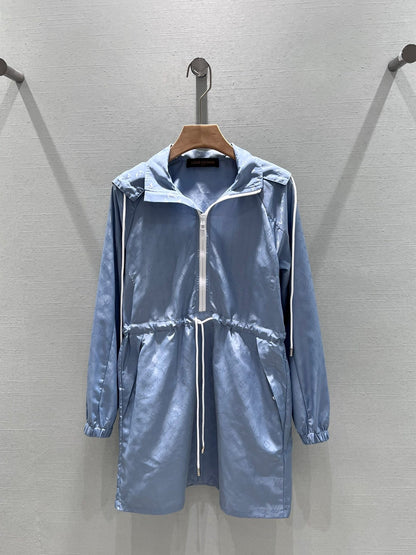 24FW NEW L hooded trench coat dress