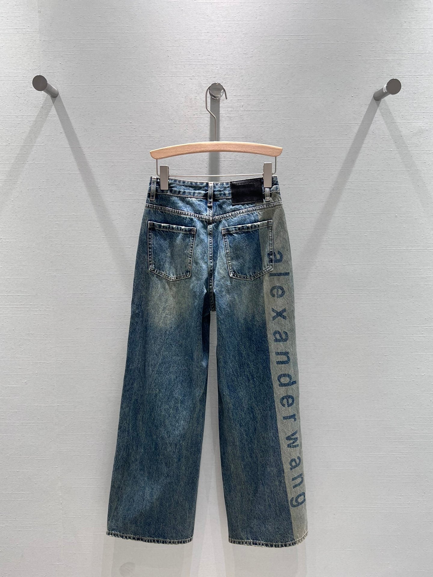 24FW NEW AW laser letter print denim trousers