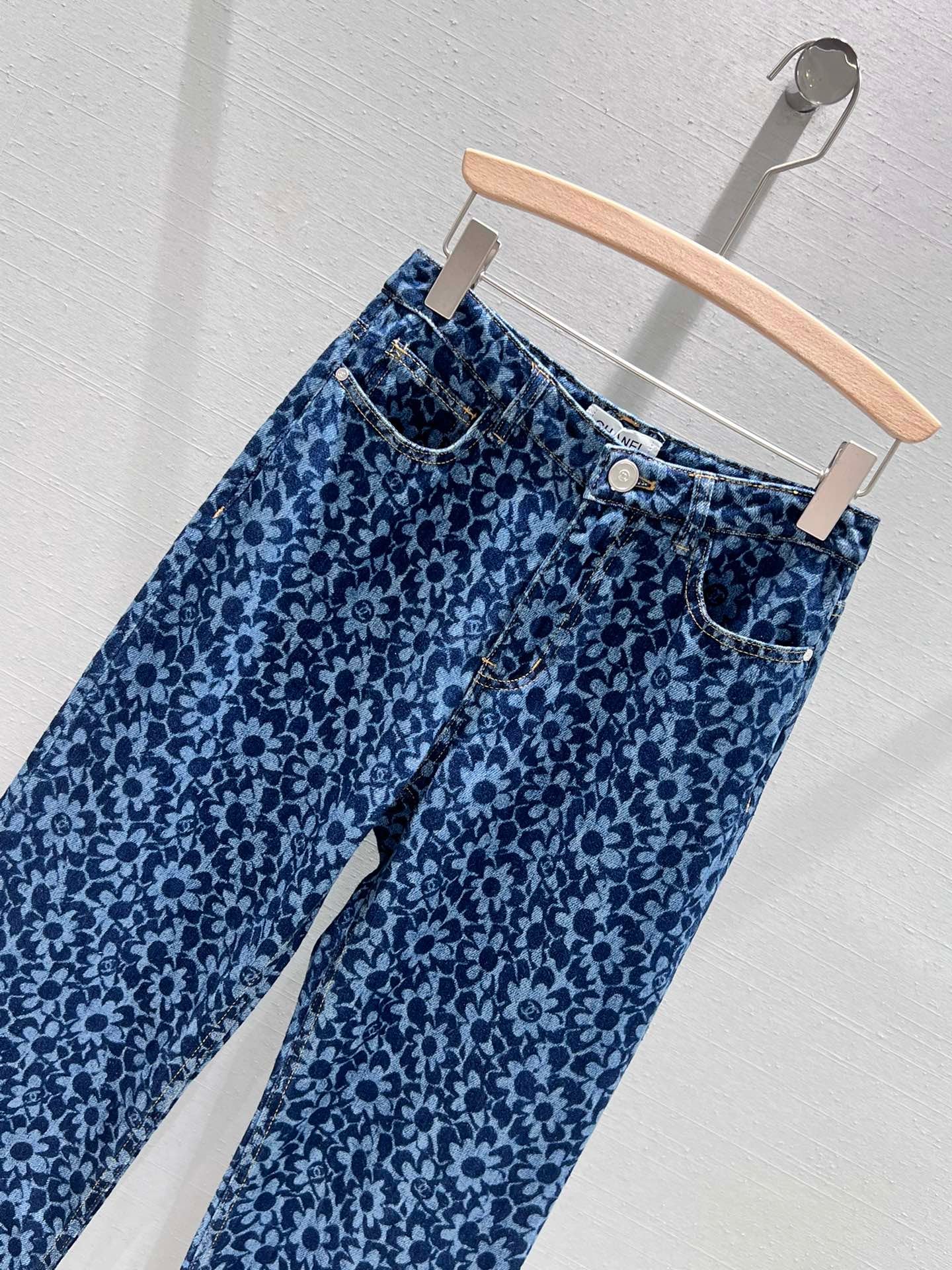 24FW NEW CC Full floral jacquard denim