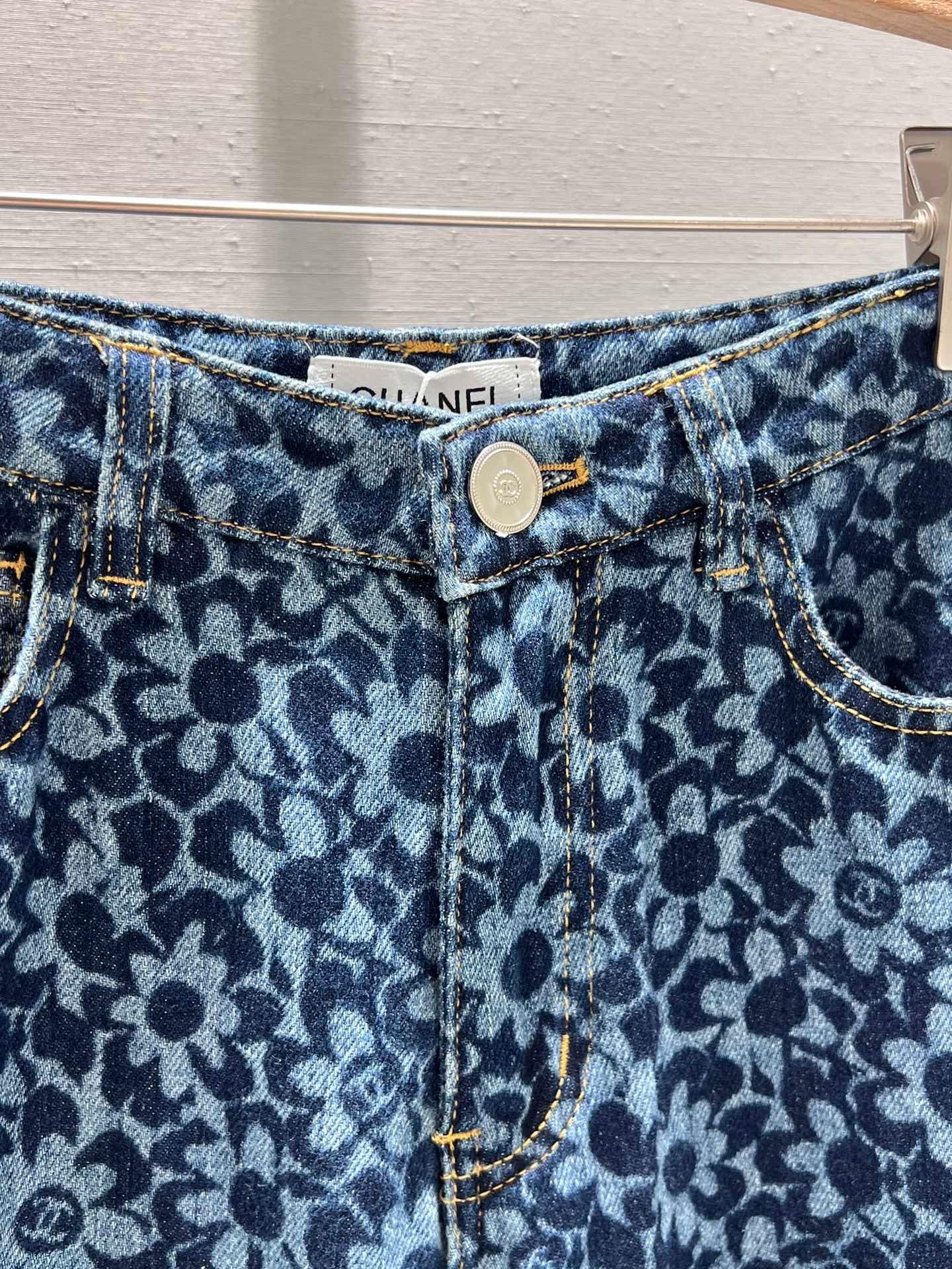 24FW NEW CC Full floral jacquard denim