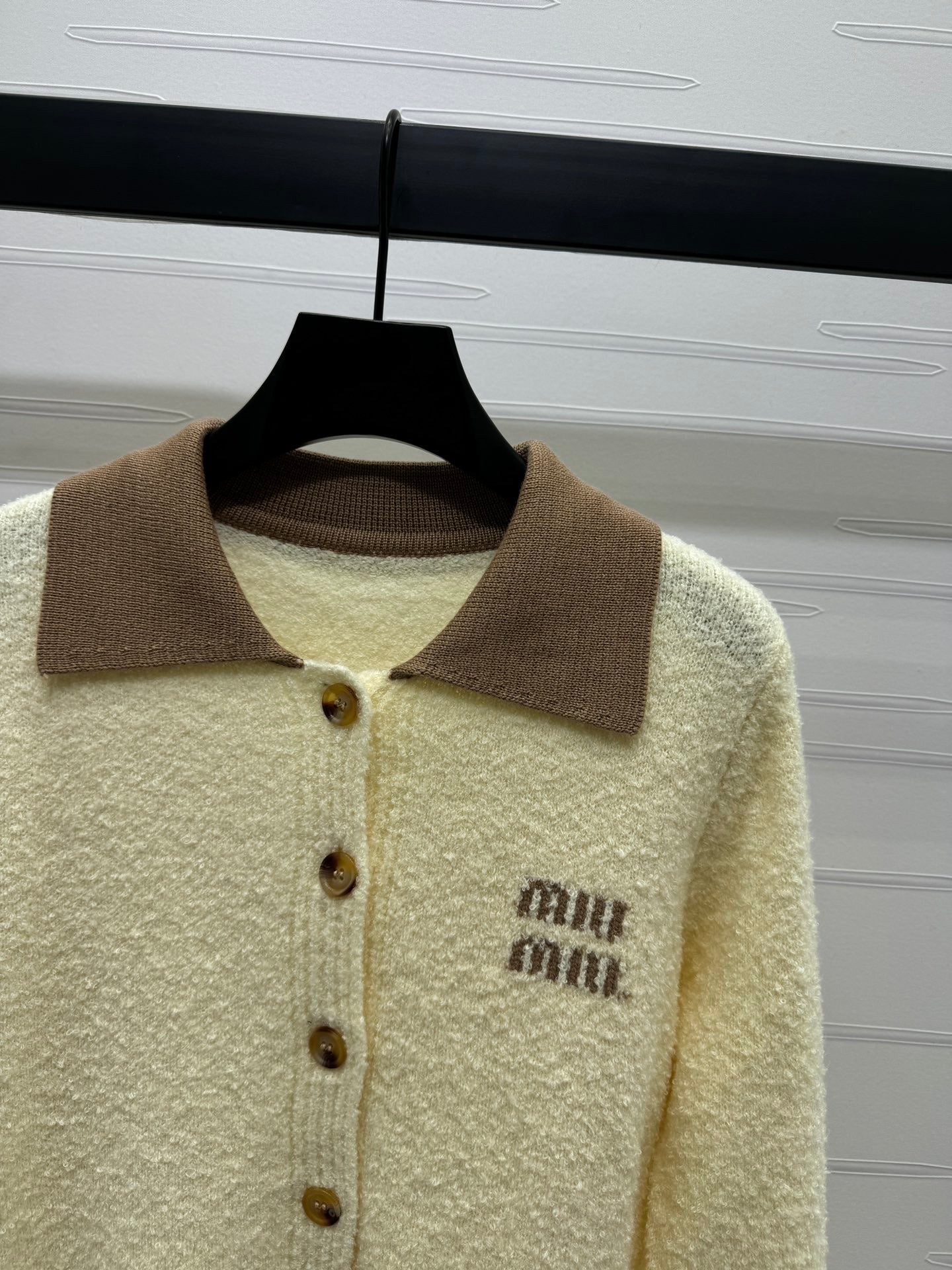 24FW NEW MM mohair lapel knitted cardigan