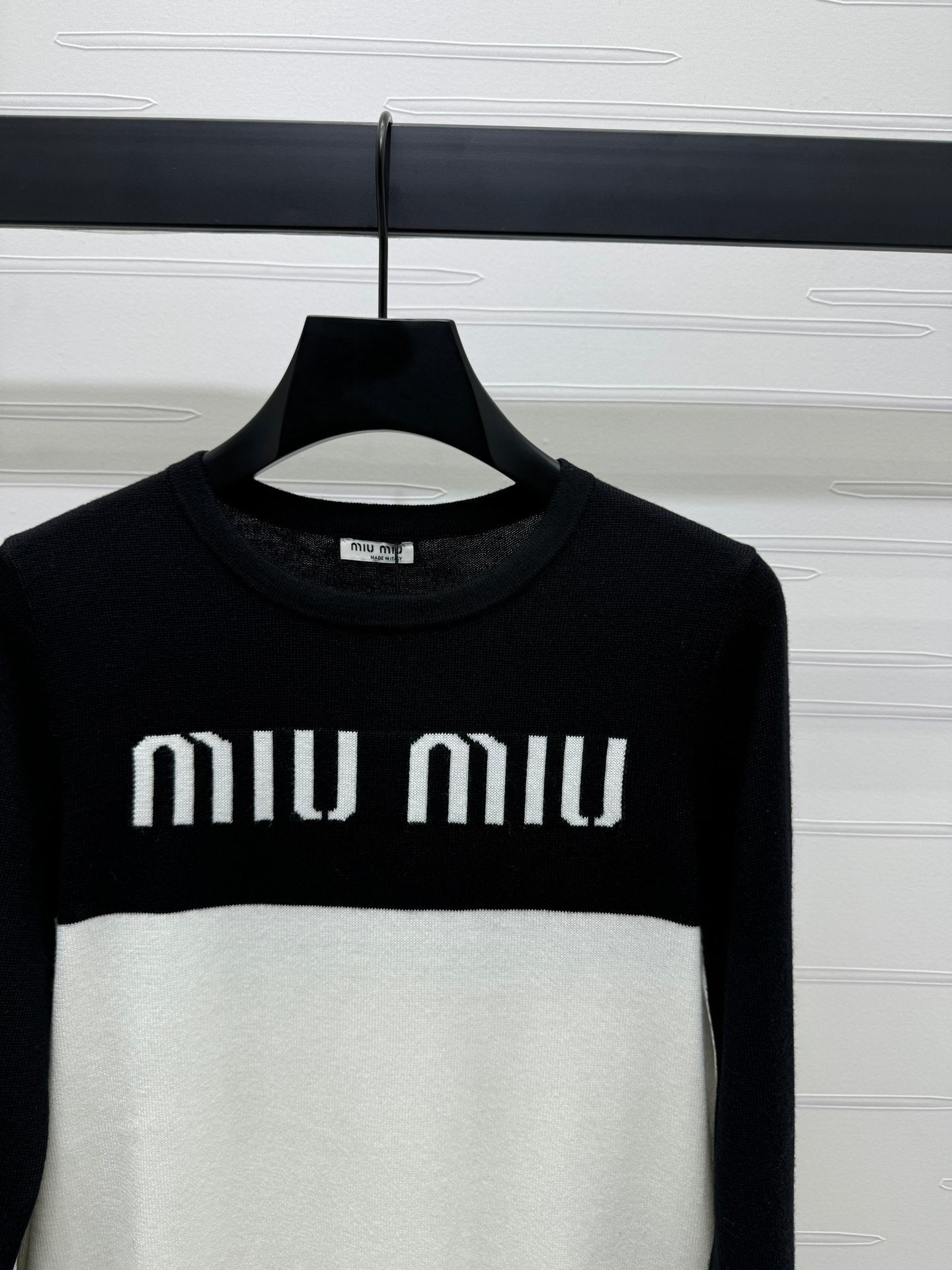 24FW NEW MM color block knitted long-sleeved top