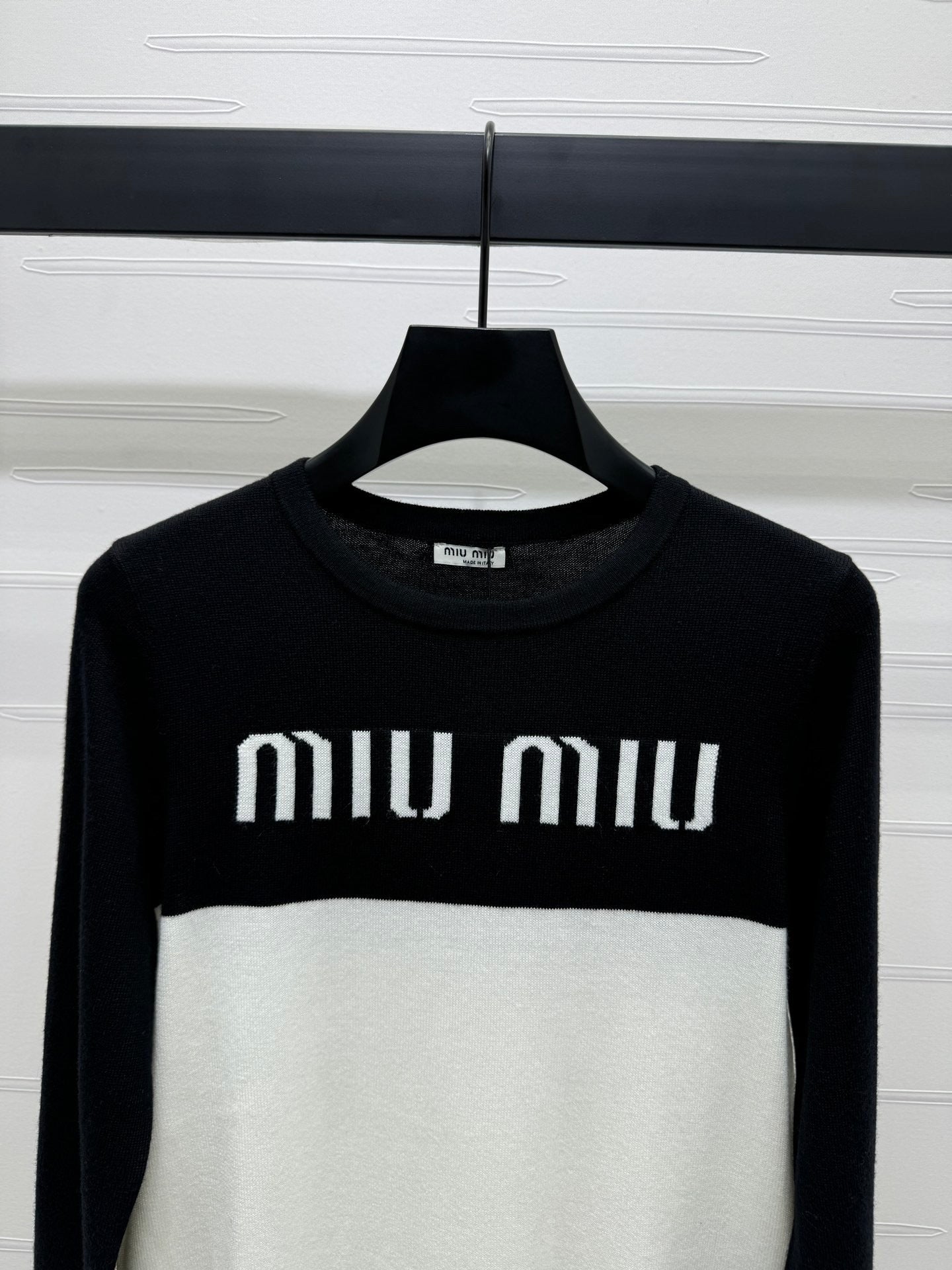 24FW NEW MM color block knitted long-sleeved top