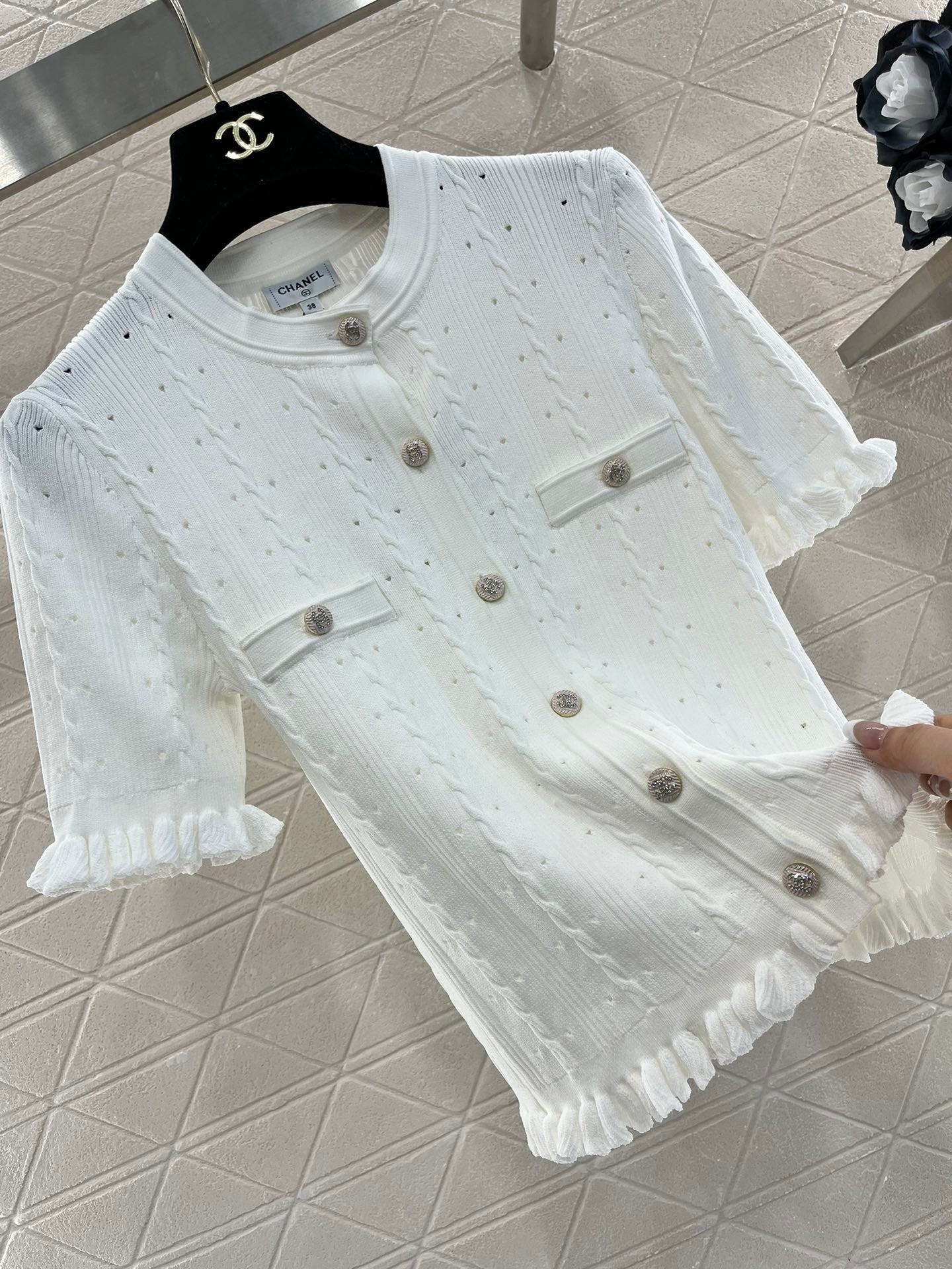 24FW NEW CC fungus knitted short sleeves