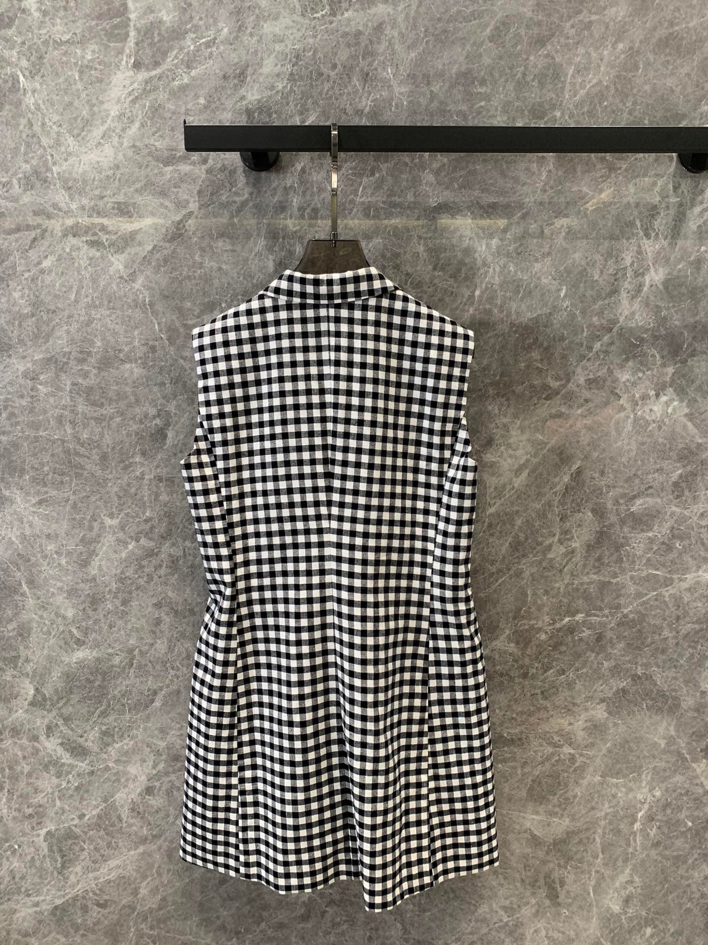 24FW NEW MSC lapel houndstooth dress