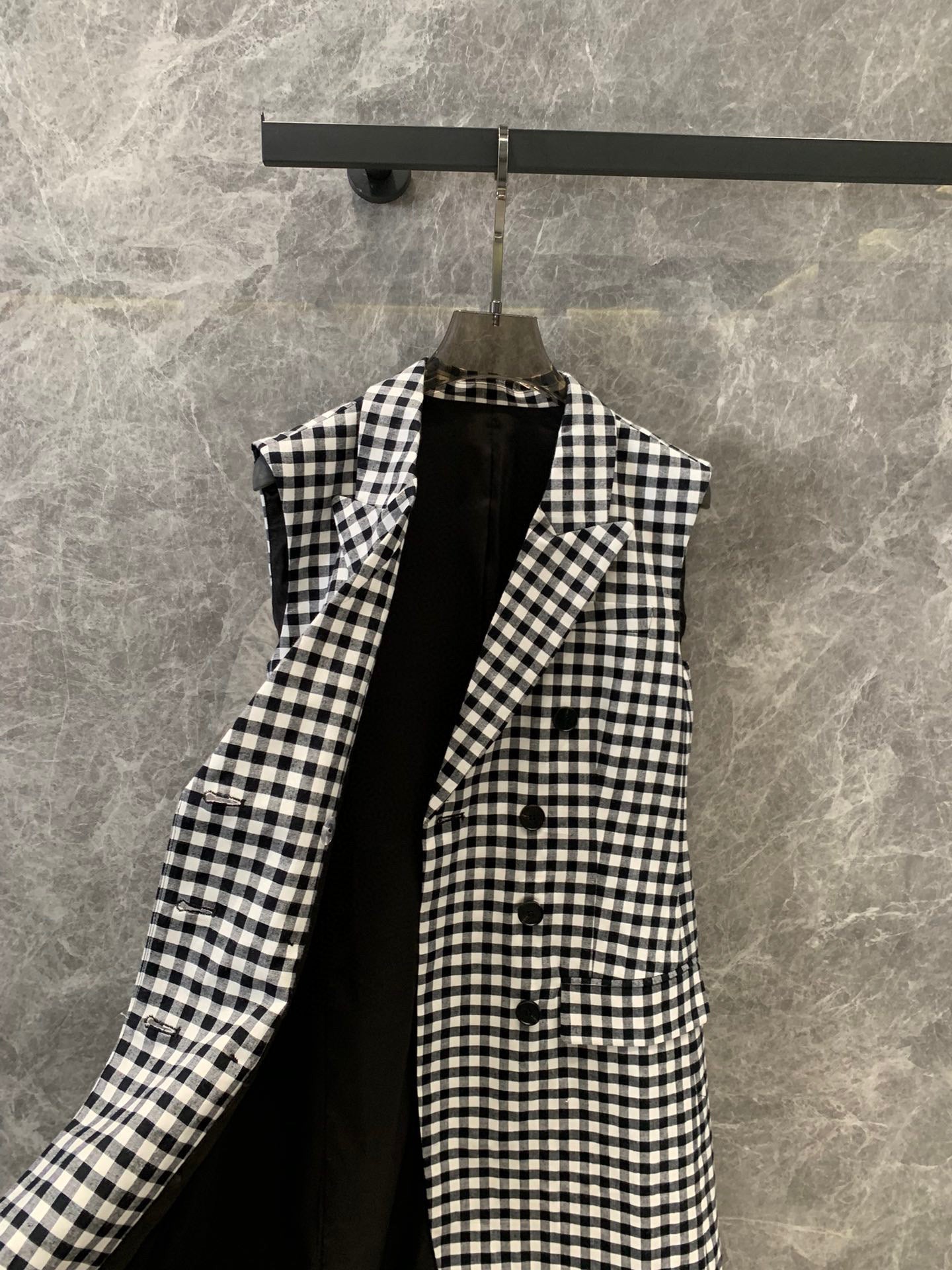 24FW NEW MSC lapel houndstooth dress