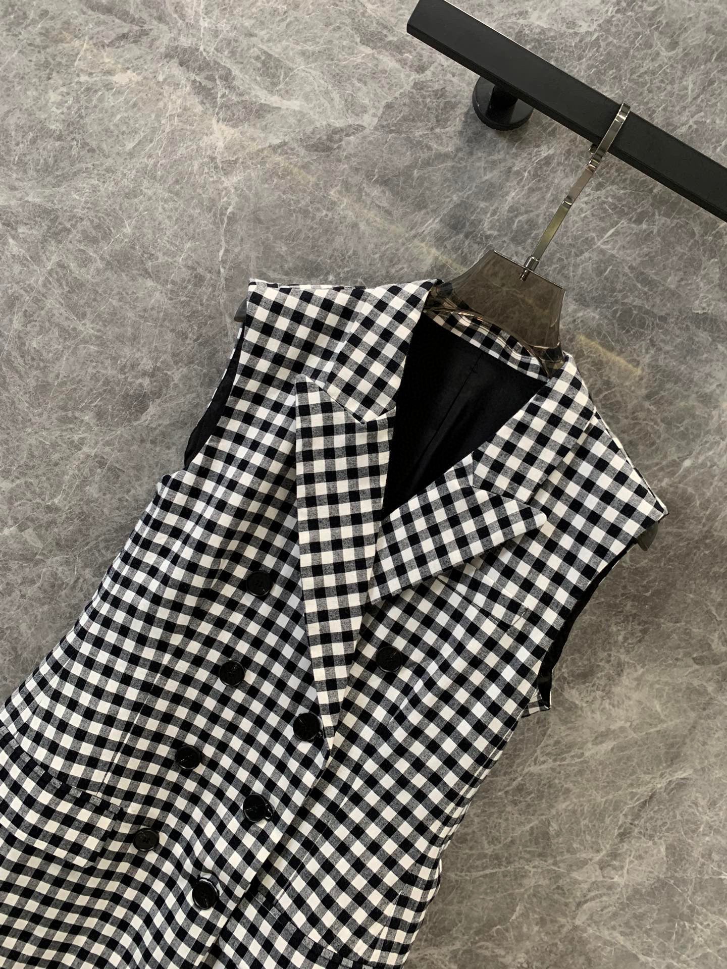 24FW NEW MSC lapel houndstooth dress