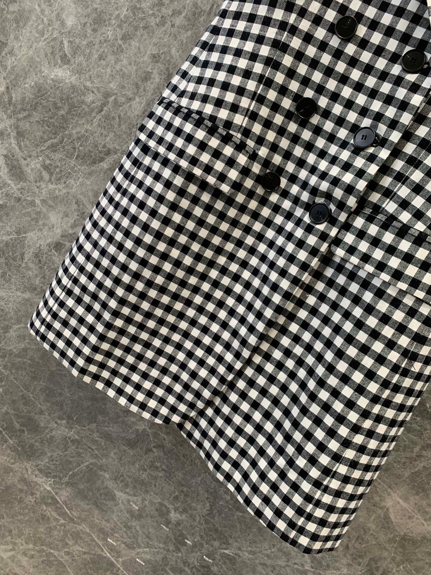 24FW NEW MSC lapel houndstooth dress