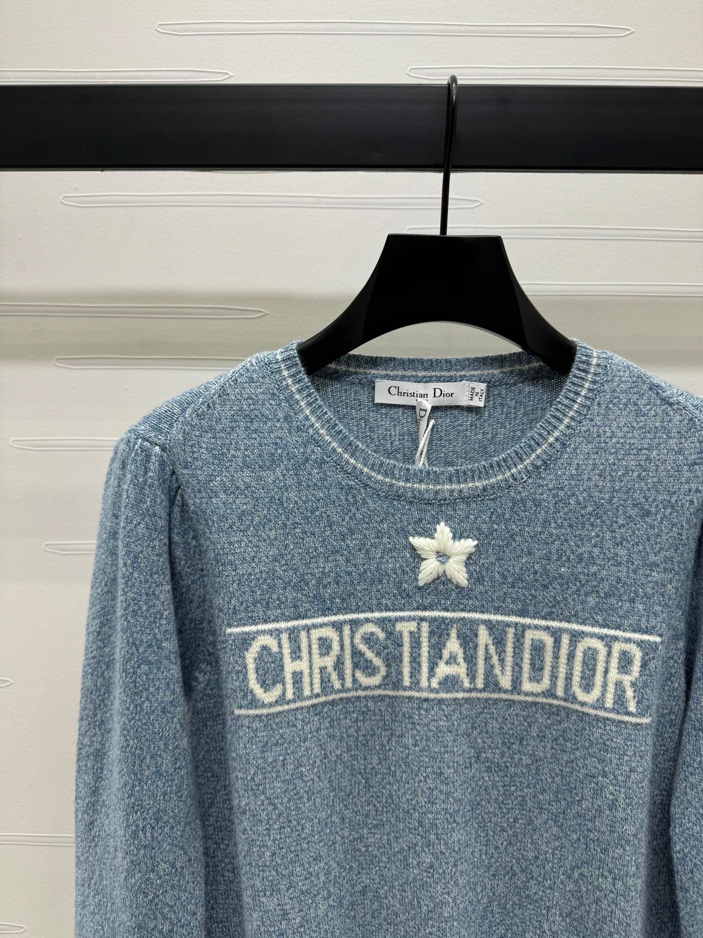 24FW NEW CD embroidered star knitted long sleeves