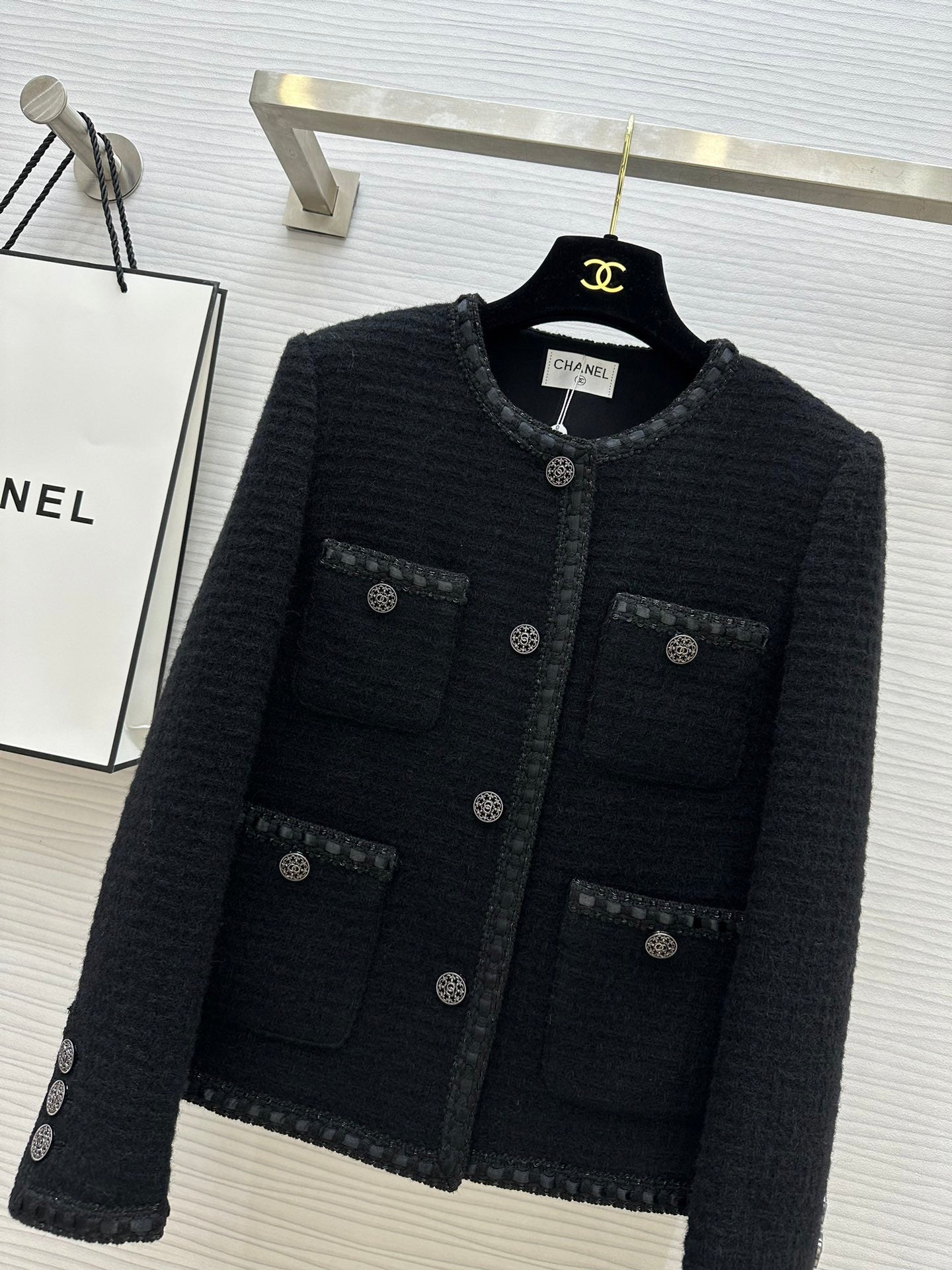 24FW NEW CC Wool vintage tweed jacket