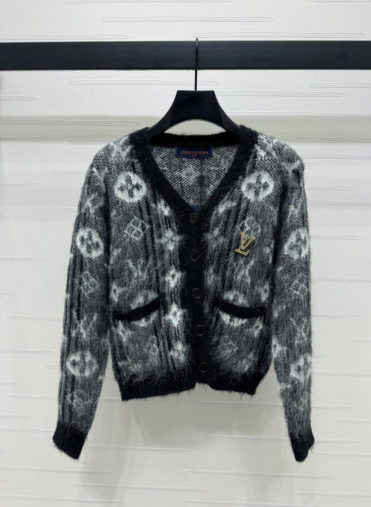 24FW NEW L presbyopia mohair knitted cardigan