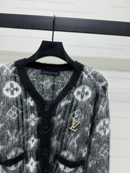 24FW NEW L presbyopia mohair knitted cardigan