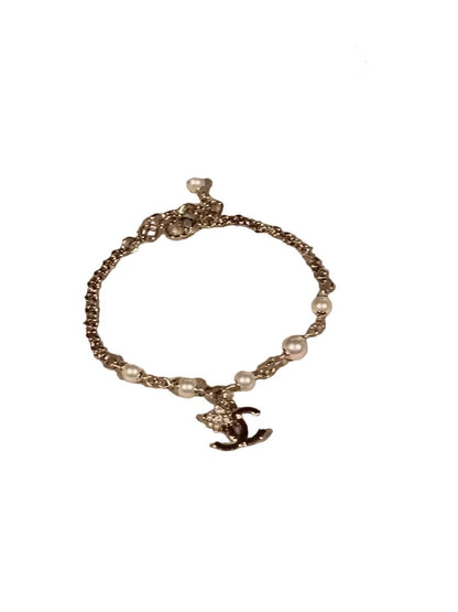 CC new pearl logo pendant bracelet