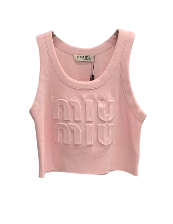 Fashion 3D logo print camisole