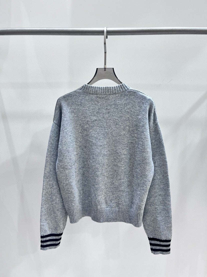 Fashion long knitted sweatshirt