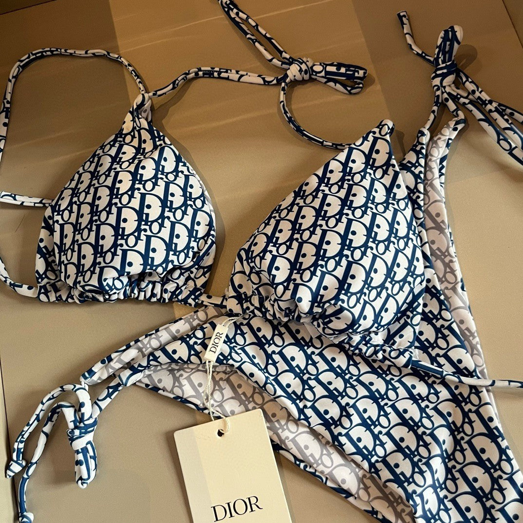 Logo print all over bikini