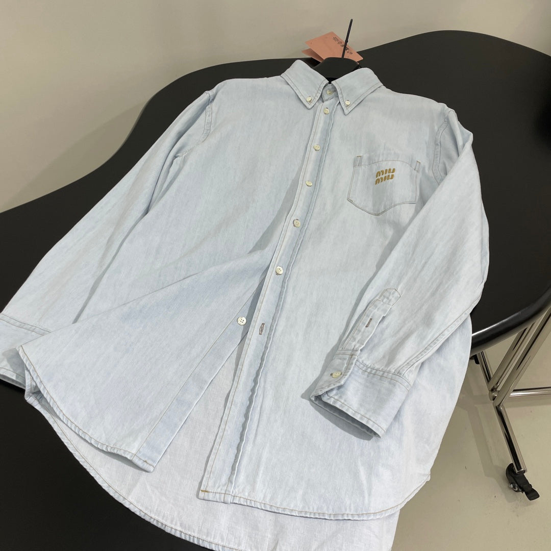 New Thin Washed Denim Shirt