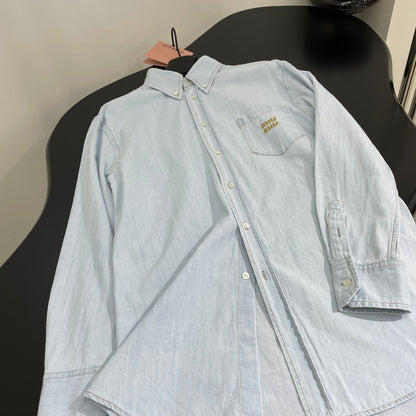 New Thin Washed Denim Shirt